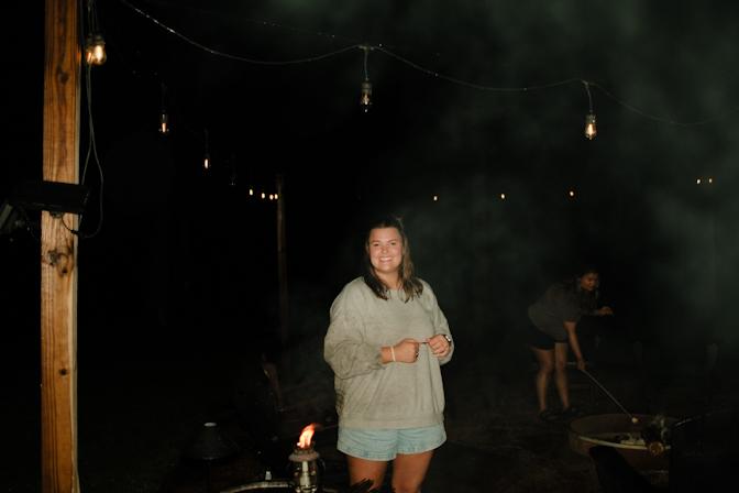Syd & Audrey at the fire