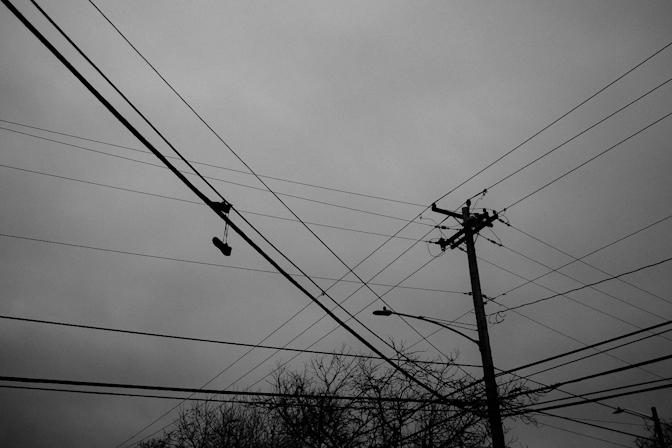 Shoes and power lines