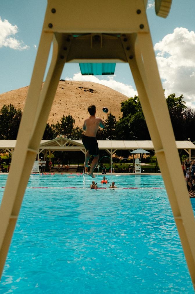 Caleb high dive