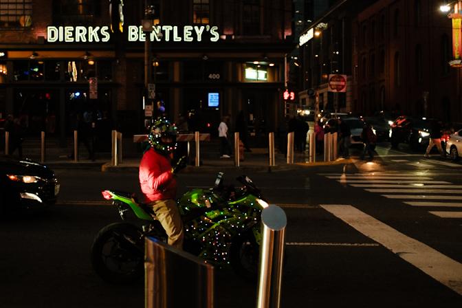 Christmas motorcycle