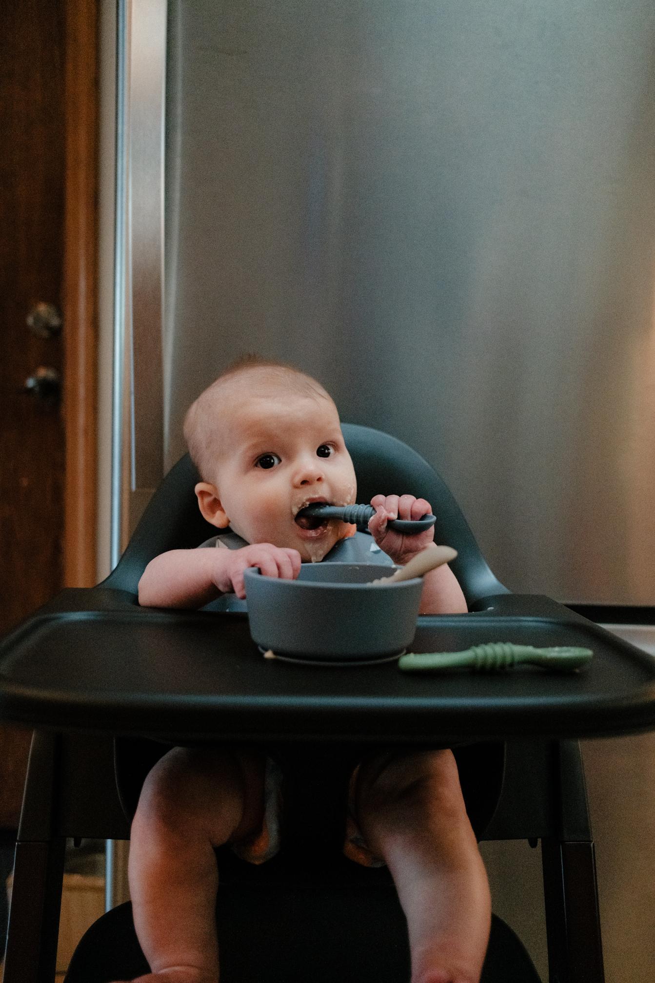 Sawyer's first meal #2