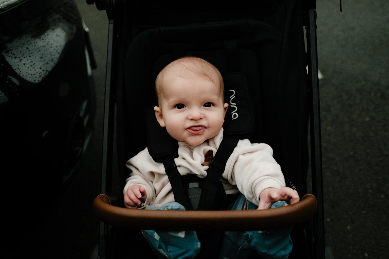 Sawyer in the stroller