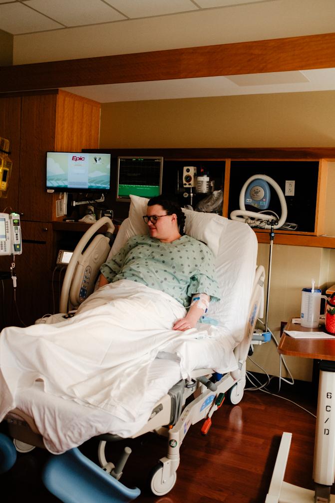 Hooked up to IV's