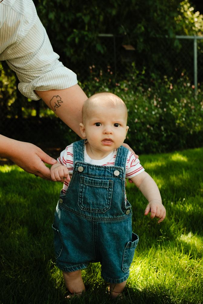 Sawyer standing in the grass
