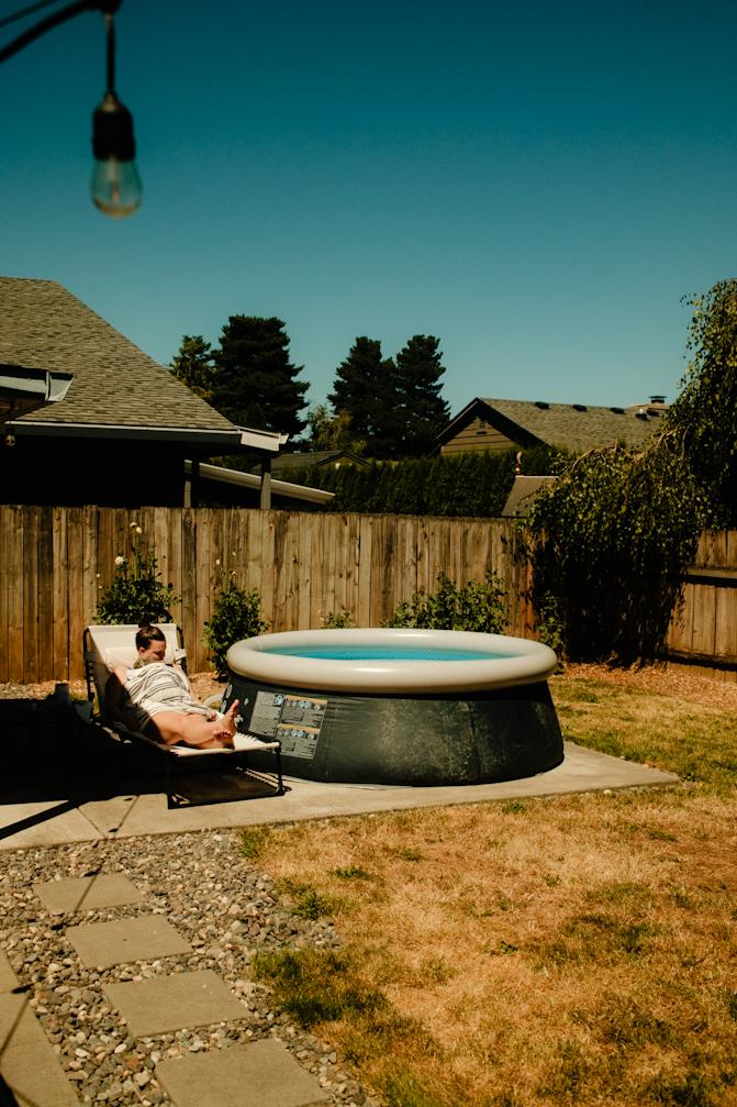 Backyard pool hangs