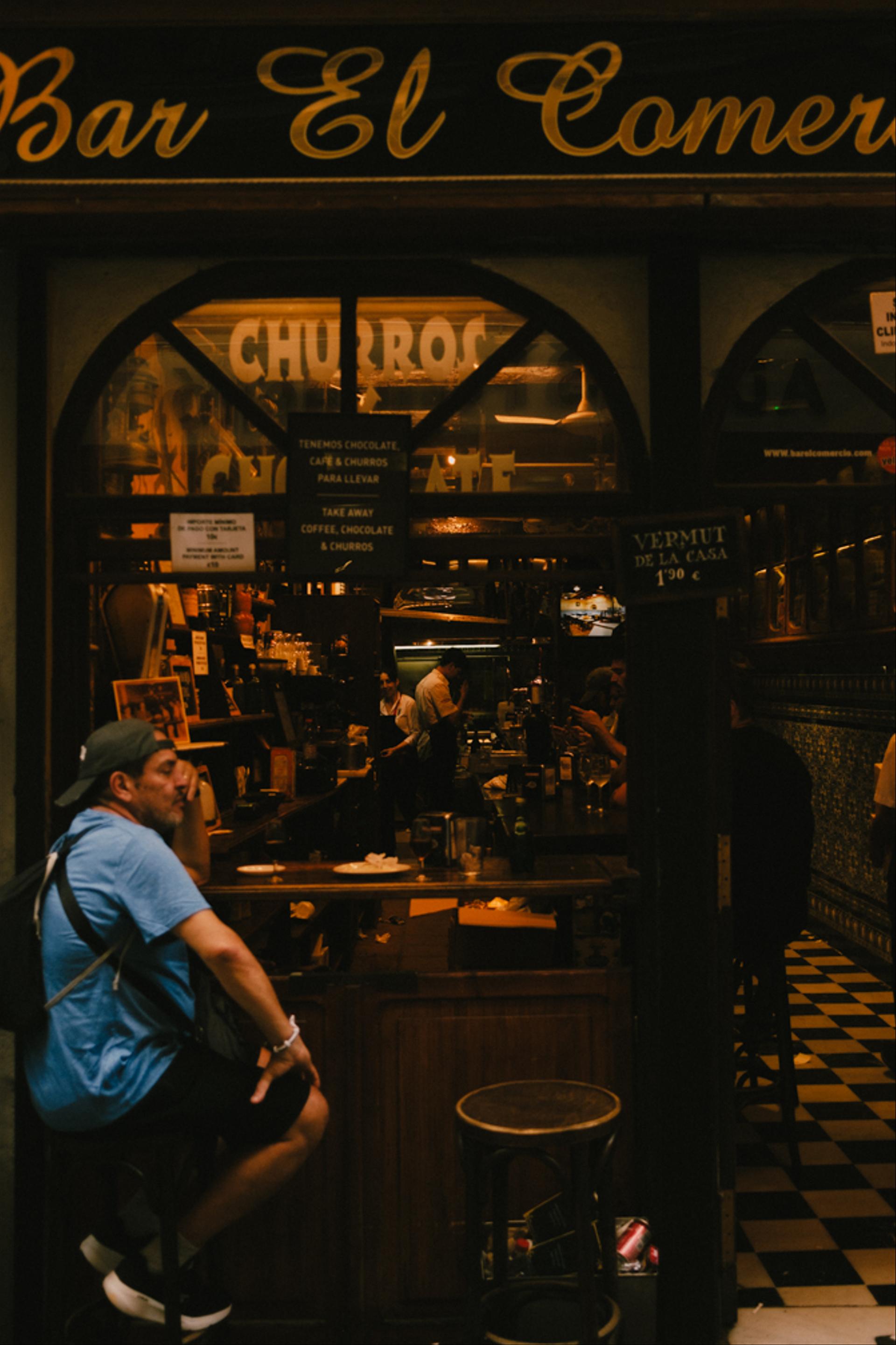 Tapas bar window.