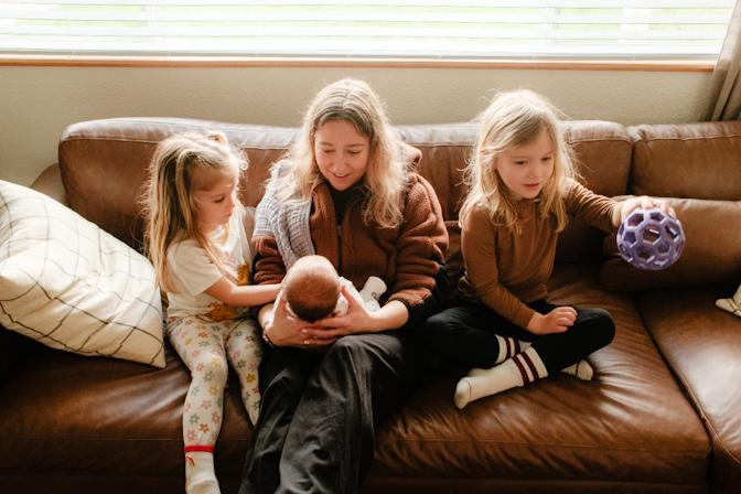 Aunt Becca & Ellis & Etta w/ Sawyer