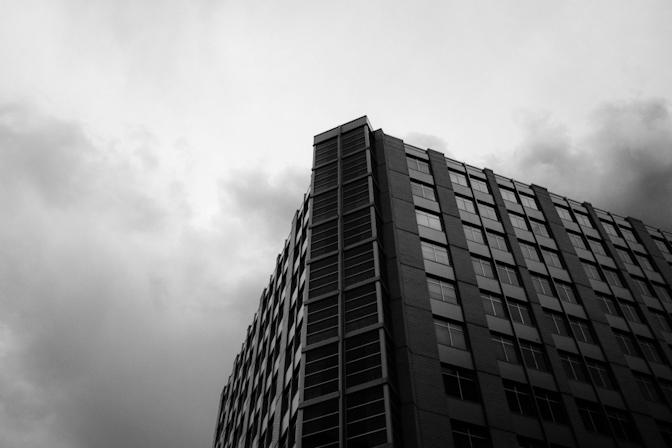 Cloudy downtown