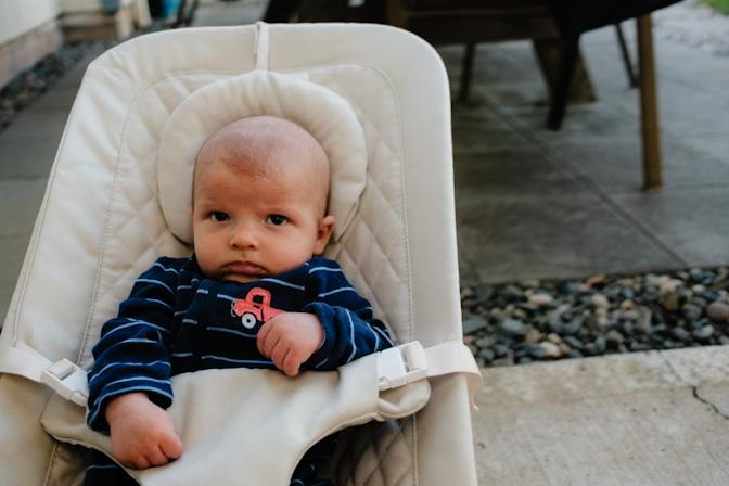 Sawyer watching my grill