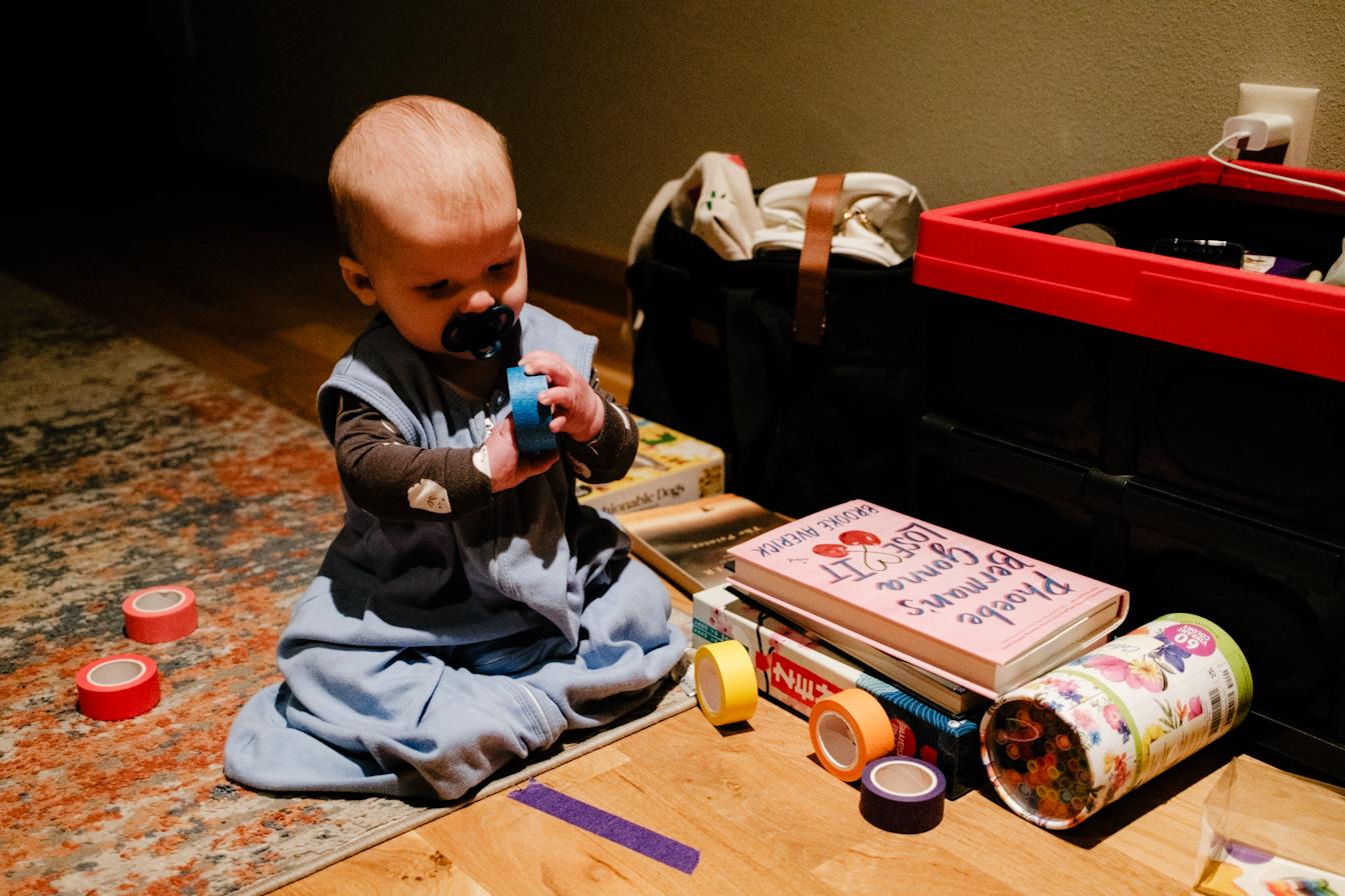 Early morning Sawyer playing