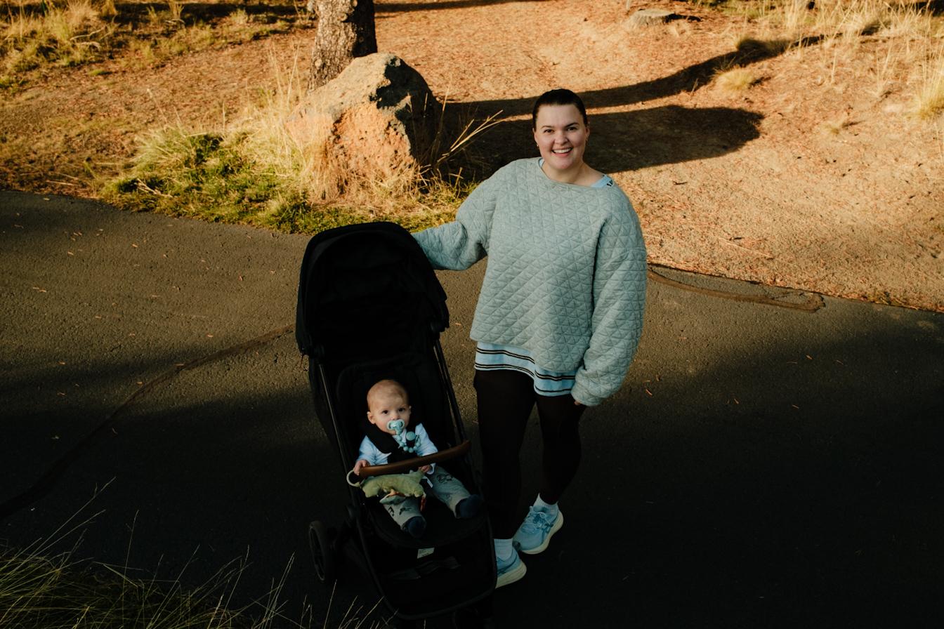 Syd & Sawyer on a walk