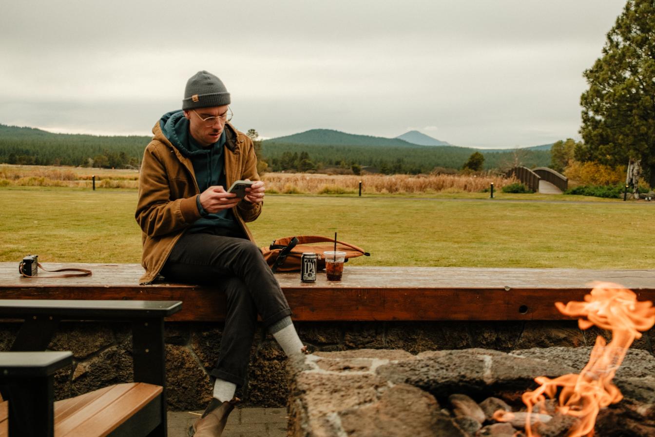Ben at the lodge