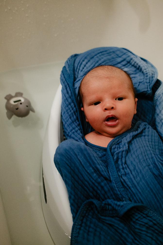 Sawyer in the tub