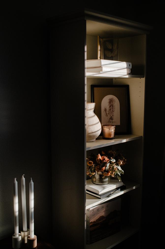 Morning sun shelves