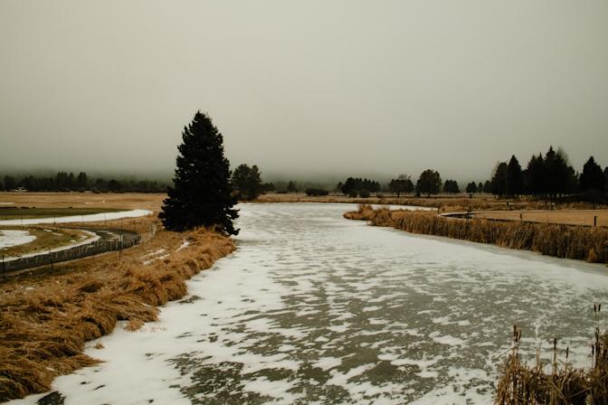 Foggy Sunriver skies