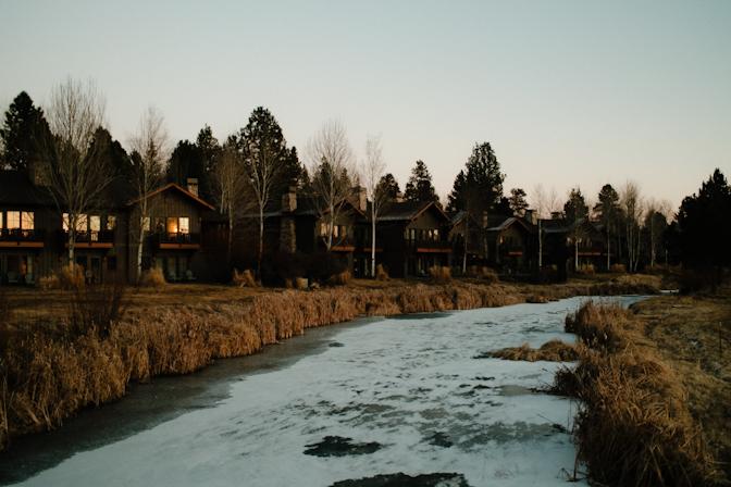 Sunriver at sunset